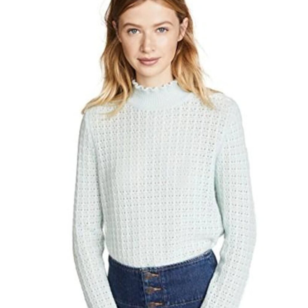 Marc Jacobs Ruffle Mock Neck Cashmere Sweater